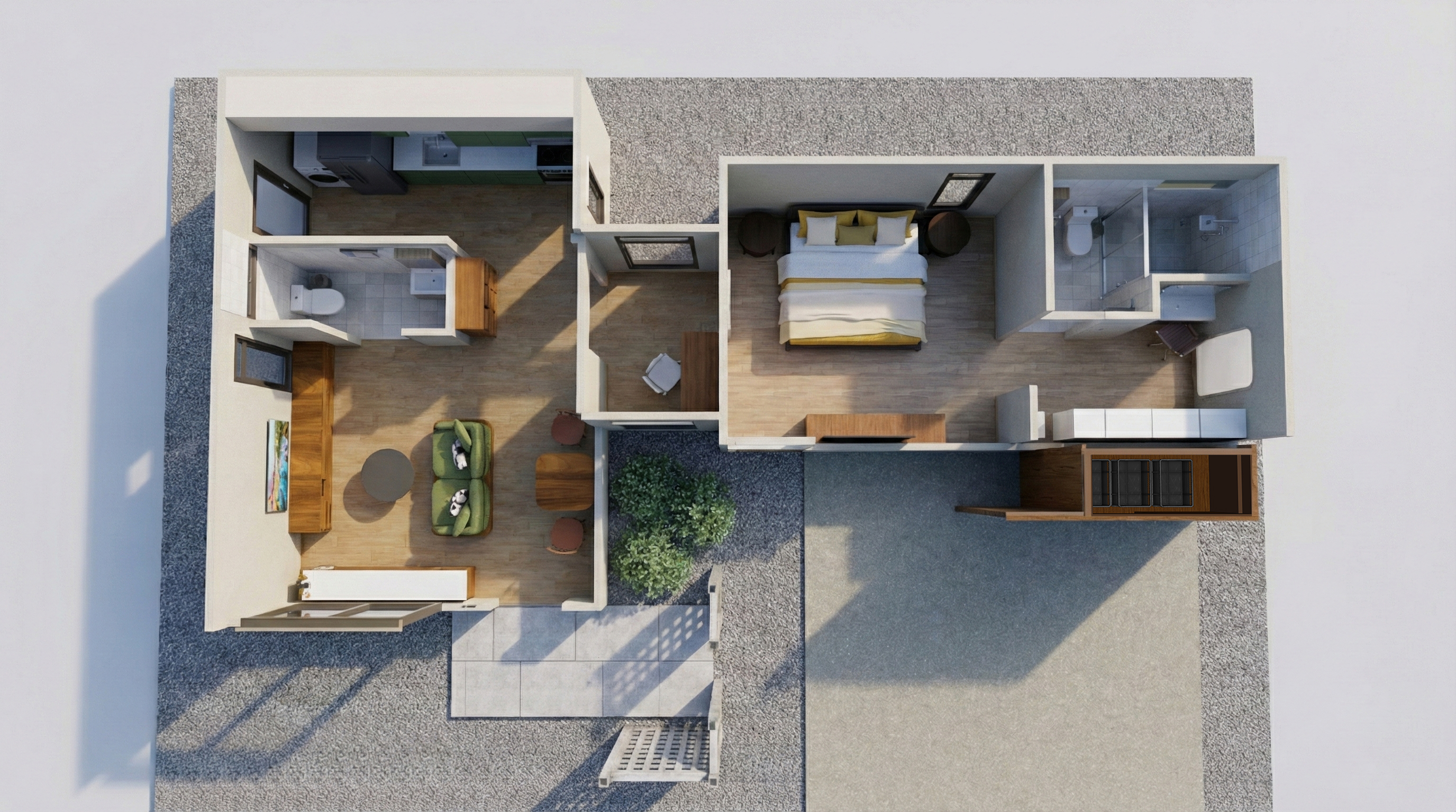 ผังบ้าน Marko House มุมมองด้านบน
